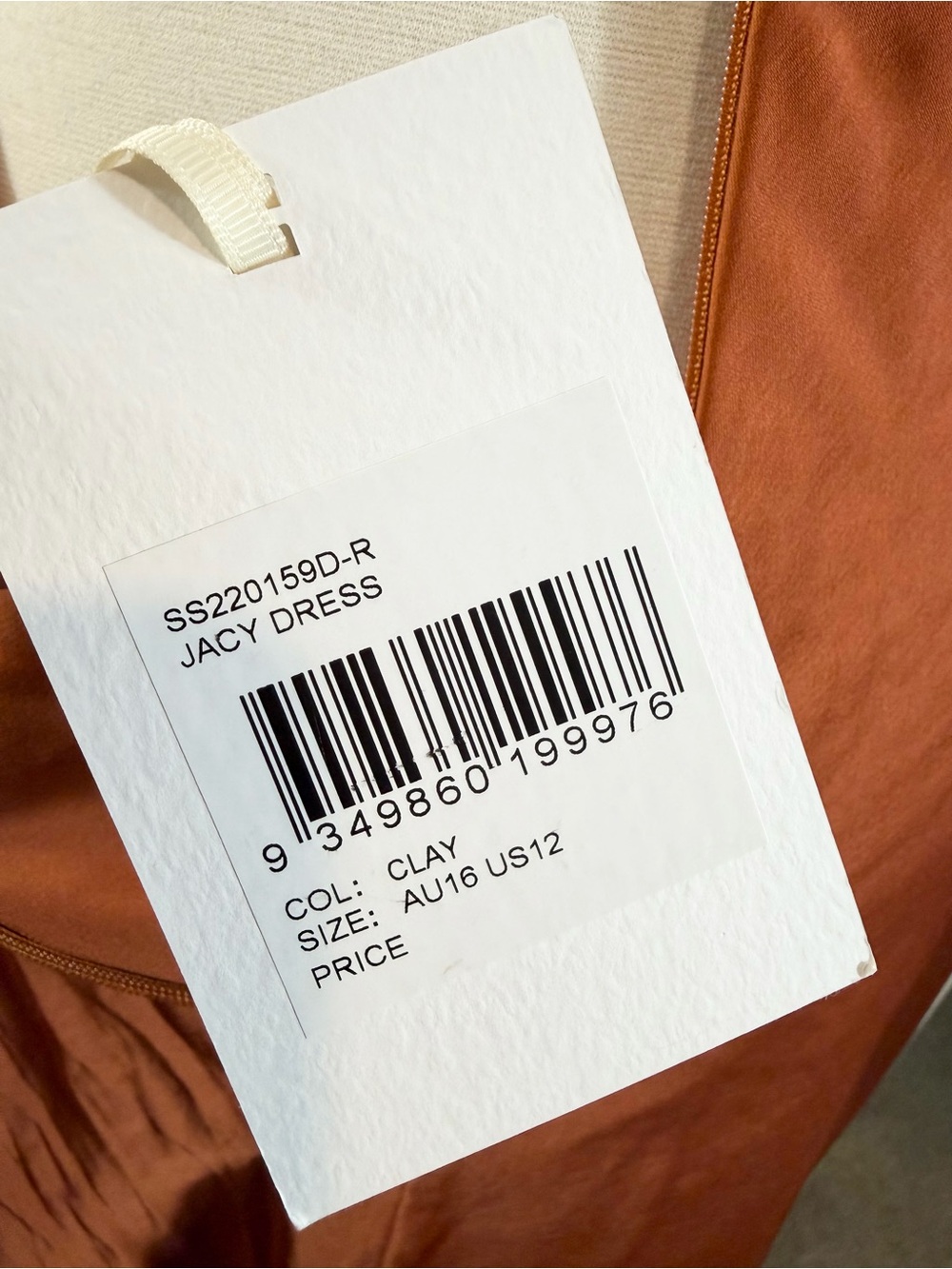 Anthropologie Significant Other Jacy Dress Size US 12 Clay Maxi Cutout Satin - Picture 11 of 14